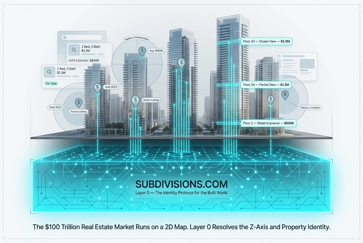 The Real Estate Z-Axis: Why "Layer 0" Identity is the Future of Property Data